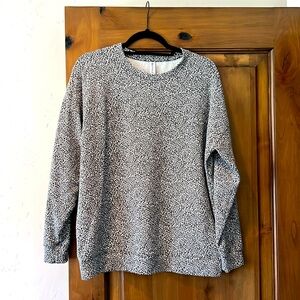 Athleta black-and-white soft sweatshirt, size medium